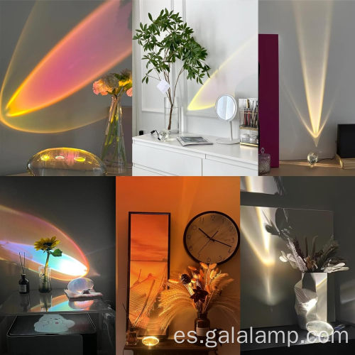 Lámpara de led ovalado de cristal de cristal colorido